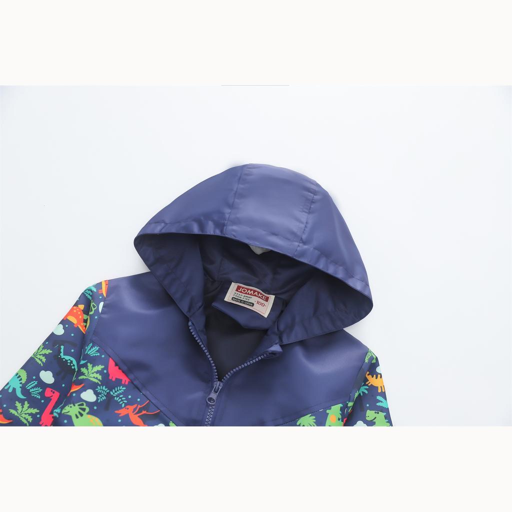 Boys and Girls Children's Clothing In Small Children Printed Fashion Splicing Casual Hooded Zipper Jacket Jacket