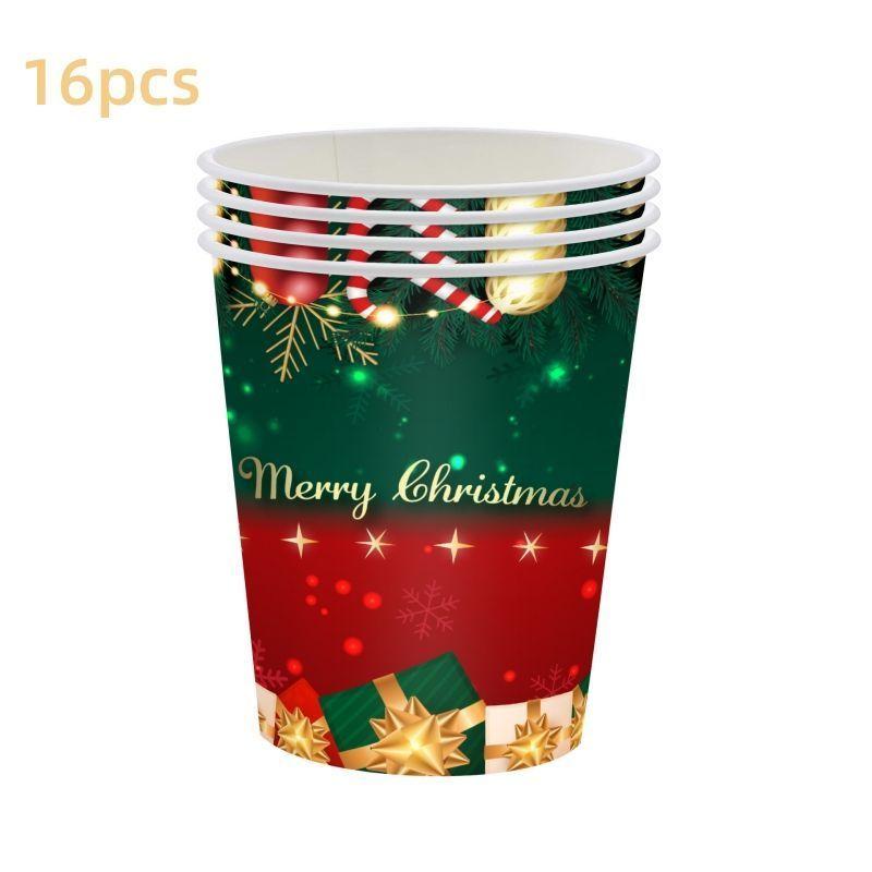 Christmas Party Decoration, Disposable Tableware Set, Children's Christmas-themed Decoration, Party Gifts