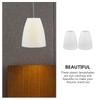 2 Pcs Flat Plastic Lampshade Pendant Light Home Decor Small High Quality Ceiling White Chandelier