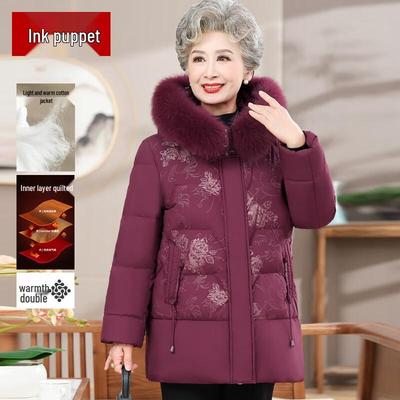 Women's Mid-Length Quilted Winter Jacket for Seniors