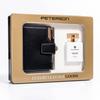 Set cadou: Portofel din Piele cu Capse pentru Femei și Apa de Parfum Velvet - Peterson