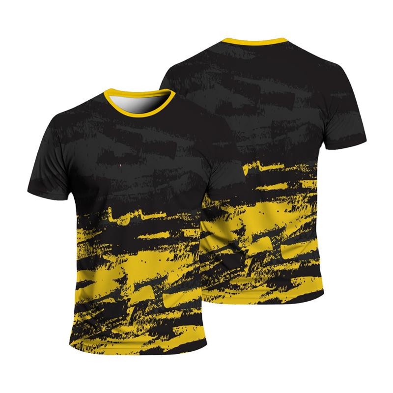 T-shirt Sportiva da Corsa Stampa 3D Fantasia a Strisce Per Uomo Bambini T-shirt 2024 Moda Estiva Traspirante Larga Magliette da Esterno