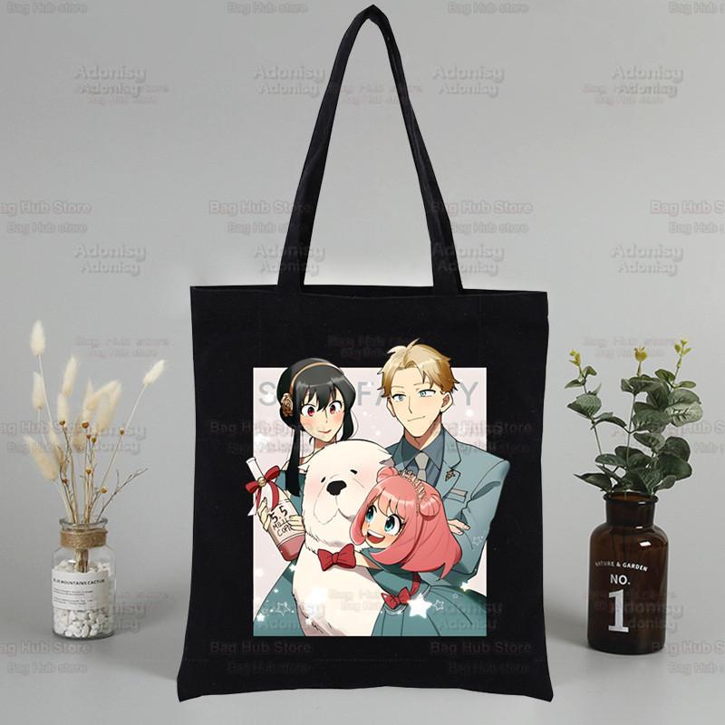 Spy X Family Anime Canvas Tote Bag - Harajuku Style Shoulder Bag for Students & Shopping