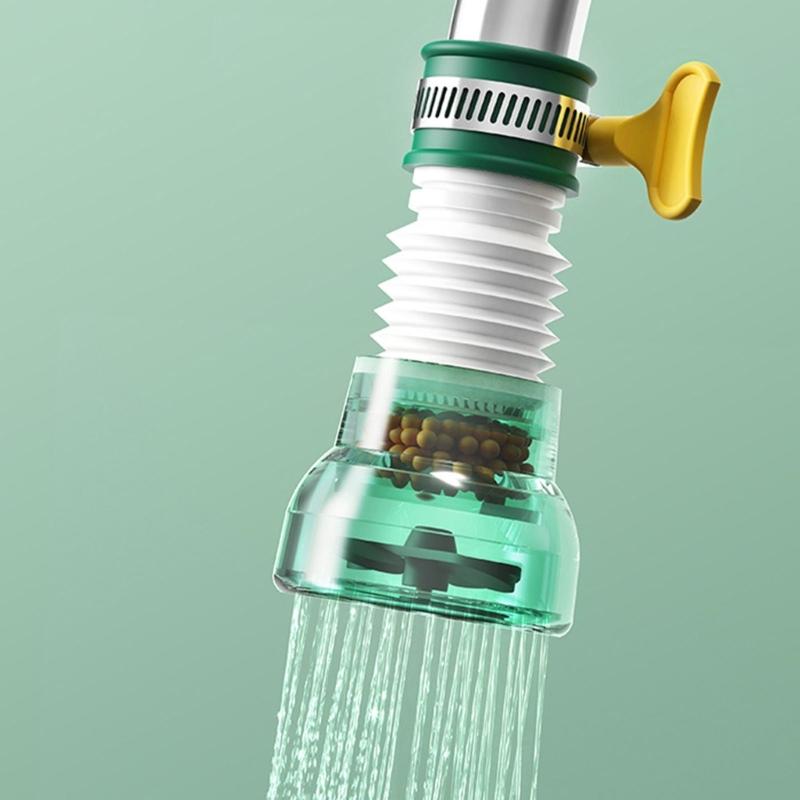 Faucet Extension Sprays Head 360 Degree Rotating Telescopic Tap Sprayers Nozzle Extender with Filter For Enhances Reach
