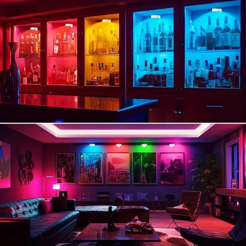Battery Powered Interior Night Lamps LED Closet Light Remote Control 13 Colors Decoration For Wardrobe Under Cabinet Night Light