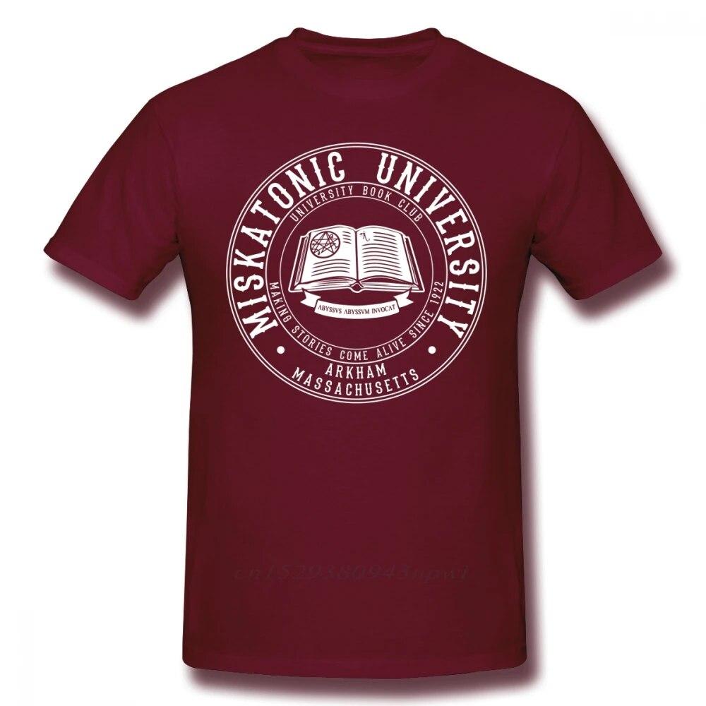 

Футболка «Ужас Аркхема», футболка «Мискатоник», университетский книжный клуб, футболка унисекс с короткими рукавами, футболка из 100% хлопка, уличная футболка большого размера M