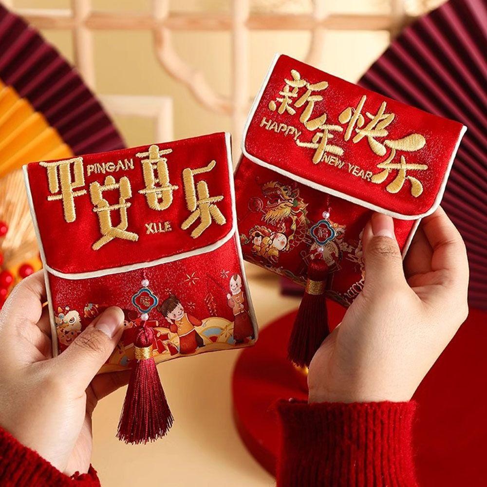 New Traditional New Year New Year Pocket Bag Good Lucky Blessing Cloth Lucky Money Bag Gift Bags Spring Festival