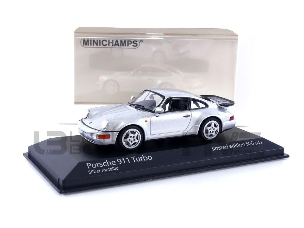 

European Exclusive Scale Porsche 911 Turbo 1990 964 Model 1/43 (Silver)