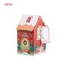 10Pcs Kraft Paper Christmas Gift Box Xmas Ornament Packaging Boxes New Candy Bags  New Year