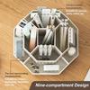 Rotating Pen Holder Multi-Compartment Storage Caddy Large-Capacity Desktop Stationery & Cosmetic Storage Box for Dorms Office