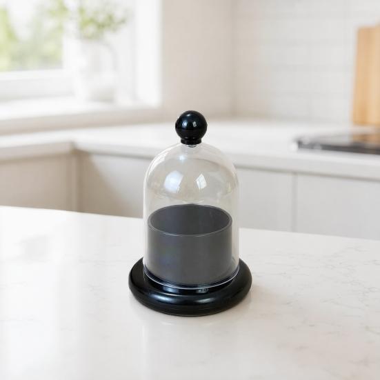 Dispensador de Palitos de Dente com Tampa de Domo Transparente, Recipiente Moderno para Armazenamento de Palitos de Dente, Caixa Porta-Palitos de Dente para Mesa de Jantar da Cozinha
