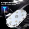Car Interior Touch LED Light - Rechargeable 6 LED Wireless Lamp for Door, Storage Box, Cabinet, Closet