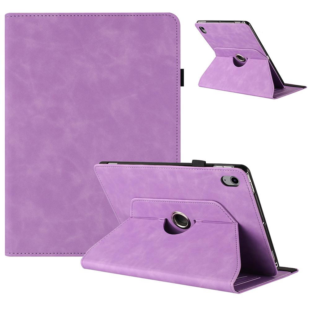 For iPad Mini (2024)/(2021) Case Rotating Stand Solid Color PU Leather Tablet Cover