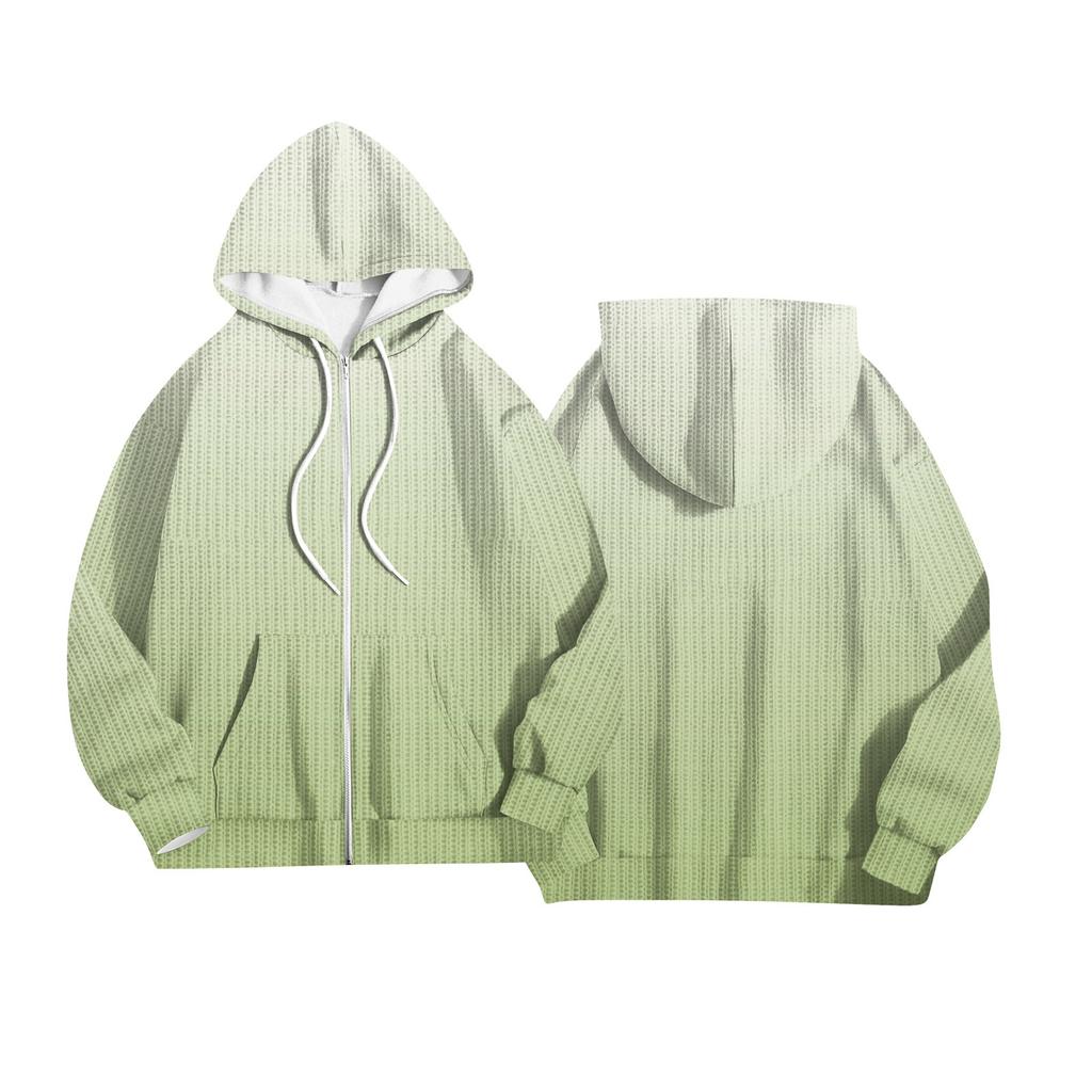 Women's Fashion Jacket Casual Printed Long-sleeved Hooded Cardigan Sweatshirts