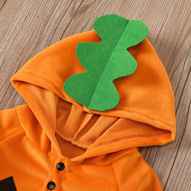 Infant & Toddler Halloween Pumpkin Onesie Romper for Boys & Girls