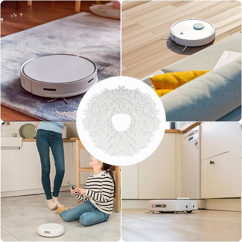 2/4/6/10Pcs Microfiber Mop Cloths for J1/J2 Robot Vacuum Cleaner Mop Pad Washable Wipes Replacement Accessories