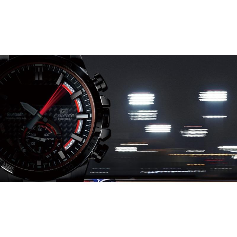 Casio Men's Stainless Steel 100M Water Resistant Quartz Watch ECB-800DB-1A