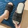Linen Slippers Women's Spring and Autumn Four Seasons Indoor Household Cotton and Linen Home Non-slip Summer Male Couple