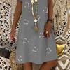 V-neck new dress long fashion loose women's clothing