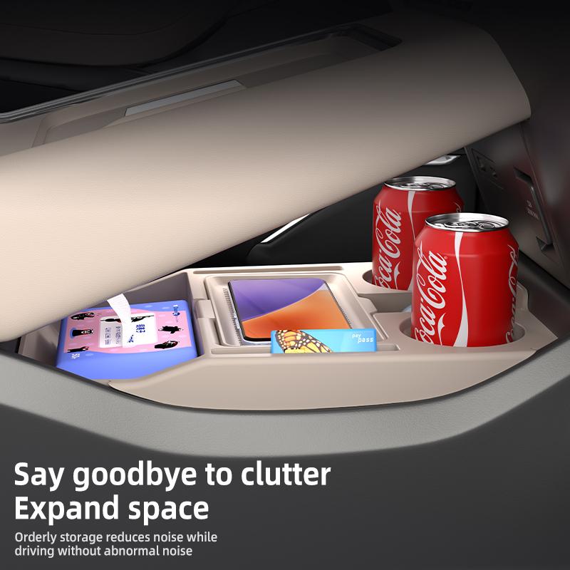 For XPENG P7 P7I P7+ 2025 2026 Storage Box Center Armrest Hidden Box Cup Holder Organizer Interior Accessories