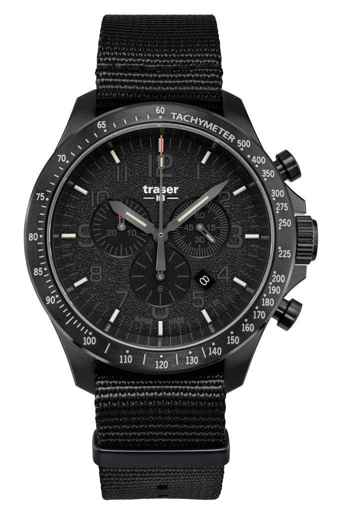 Chronograph Watch P67 Officer Pro Chrono 109465 Black [Tracer] Men's