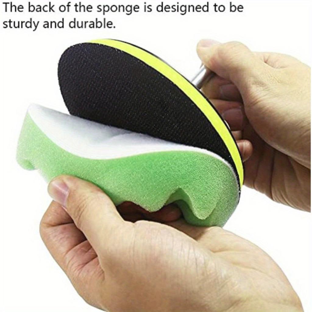 39 Stück Auto Polieren Wachsen Schwamm Flach Wellenschwamm PU Wolle Elektrische Polierscheibe