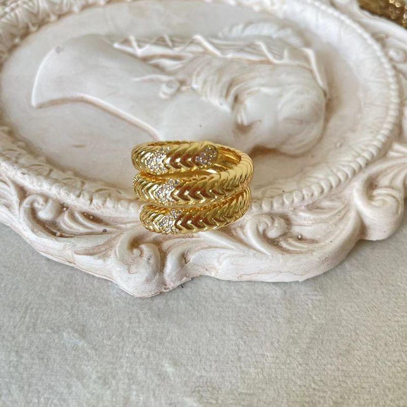 Medieval Texture Metal Half Circle Elegant Female Earrings Ring