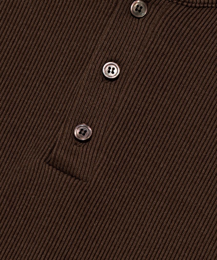 CARGOBROS Acs Henley Neck Short Sleeve T-Shirt (Brown)