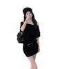 Women's French Retro Off-Shoulder Dress - Early Spring Slimming Petite Hip Wrap