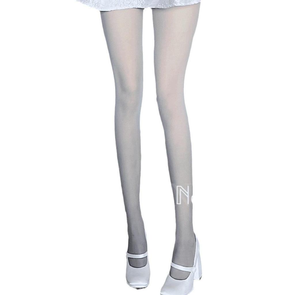 Gradient Black Open Crotch Silk Stockings: Anti-Snag, Fleece-Lined, Thin Style Pantyhose for Spring & Autumn