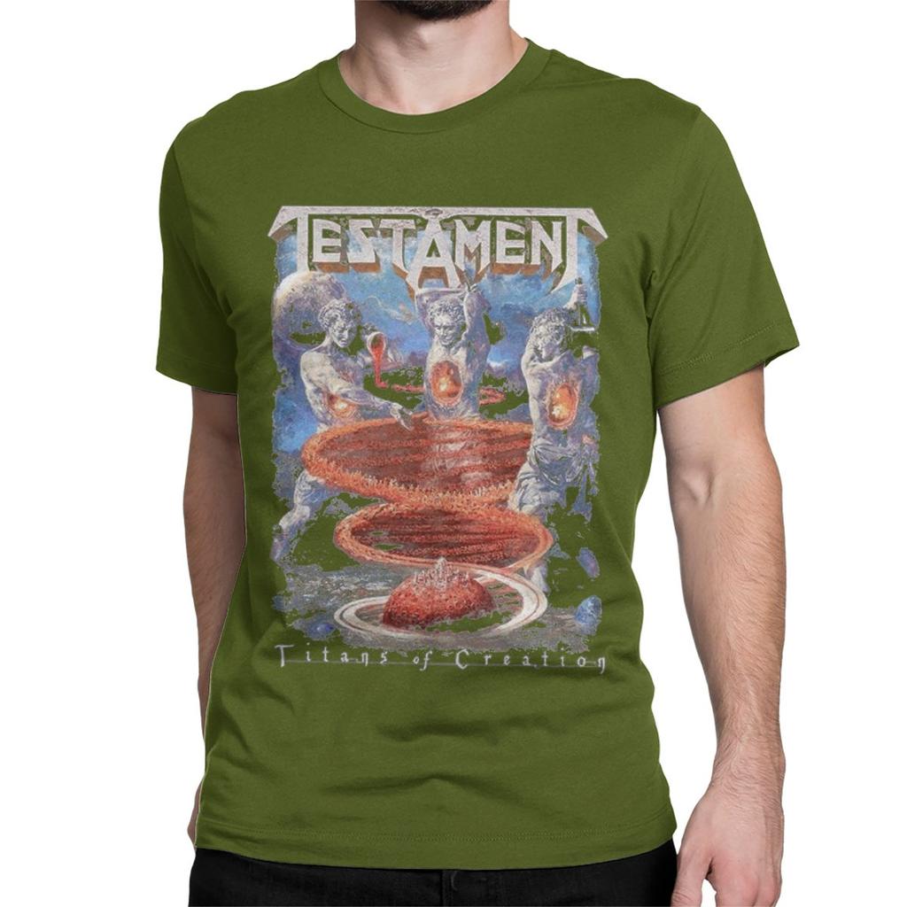 Men Women T-Shirts Blood Life Metal Music Band Rock Casual 100% Cotton Tees Short Sleeve Testament T Shirts  Tops Plus Size