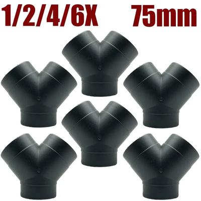1/2/4/6X 75mm Car Air Vent Ducting Y Piece Elbow Pipe Outlet Exhaust Connector For Eberspaecher Webasto Diesel Parking Heater