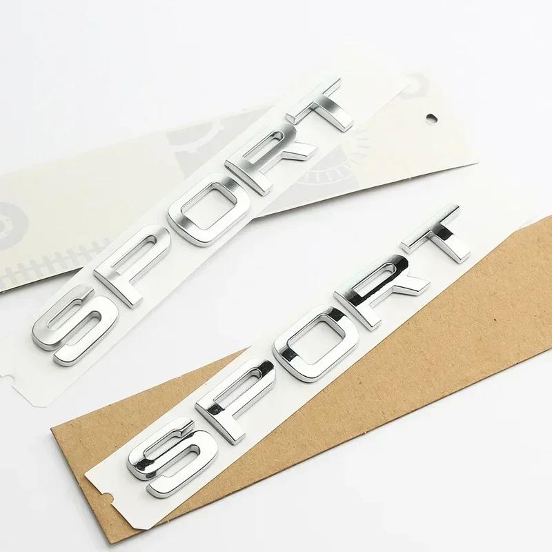 1Pc 3D ABS SPORT Letters Emblem Rear Trunk Badge Sticker for Rover Discovery Evoque L494 L320 Car Styling Accessories