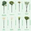 70/75Pcs Faux Greenery Combination Set Artificial Wedding Bouquet Set Faux Flowers Kit for Wedding Home Decoration