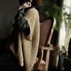 Retro Earth Yellow Wool Oversized Vest Sweater - Autumn Collection