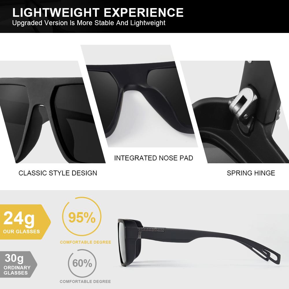 CRIXALIS 3 Pieces Outdoor Polarized Sunglasses Men Women Fashion Sport Fishing Sun Glasses Male Square Driving Shades UV400