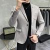 New Men 'S Blazer Youth Slim Casual Suede Blazers