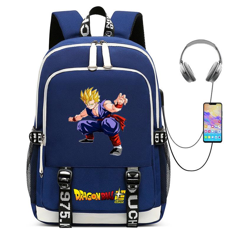 Dragon Ball Sun Wukong School Bag Animation Peripheral Male and Female Students Leisure Backpack Charging Computer Backpack