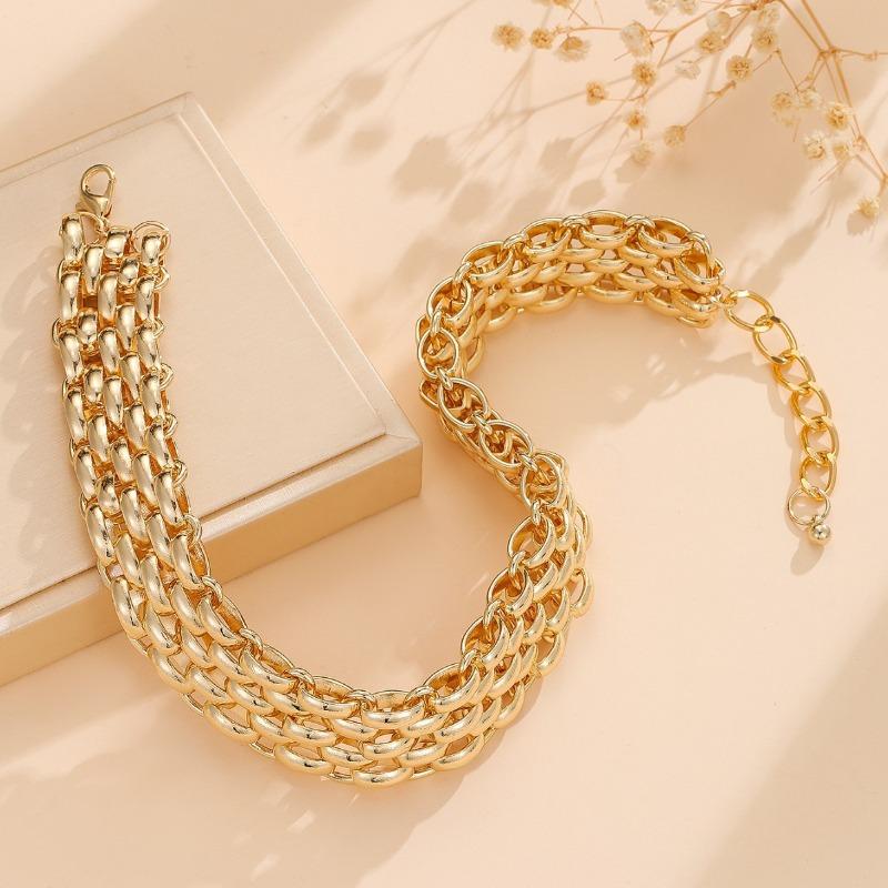 Chain Fashion Casual Accessories Stylish Exaggerated Necklace Necklace Bracelet Suit