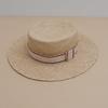 Summer Women's New Raffia Woven Straw Hat Flat Top Flat Brim Top Hat Sunshade Sun Protection French Retro Beach Hat