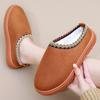 Cotton Slippers Winter Indoor Home Cotton Shoes Women's Velvet Thickened Slippers Warm and Comfortable Half Drag One Pedal Cotton Shoes