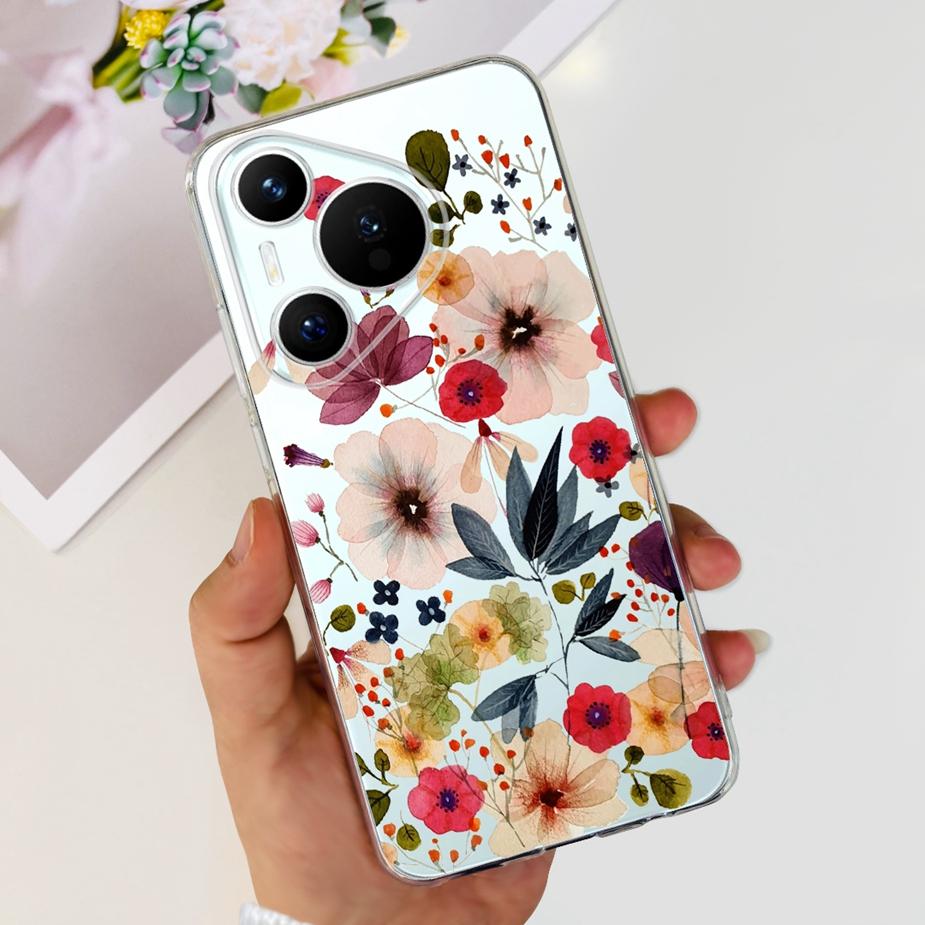 For Huawei Pura 70 Pro Plus Case Stylish Painted Cover Clear Silicone Phone Cases For Huawei Pura 70 Pro Pura70 Pro+ Soft Fundas