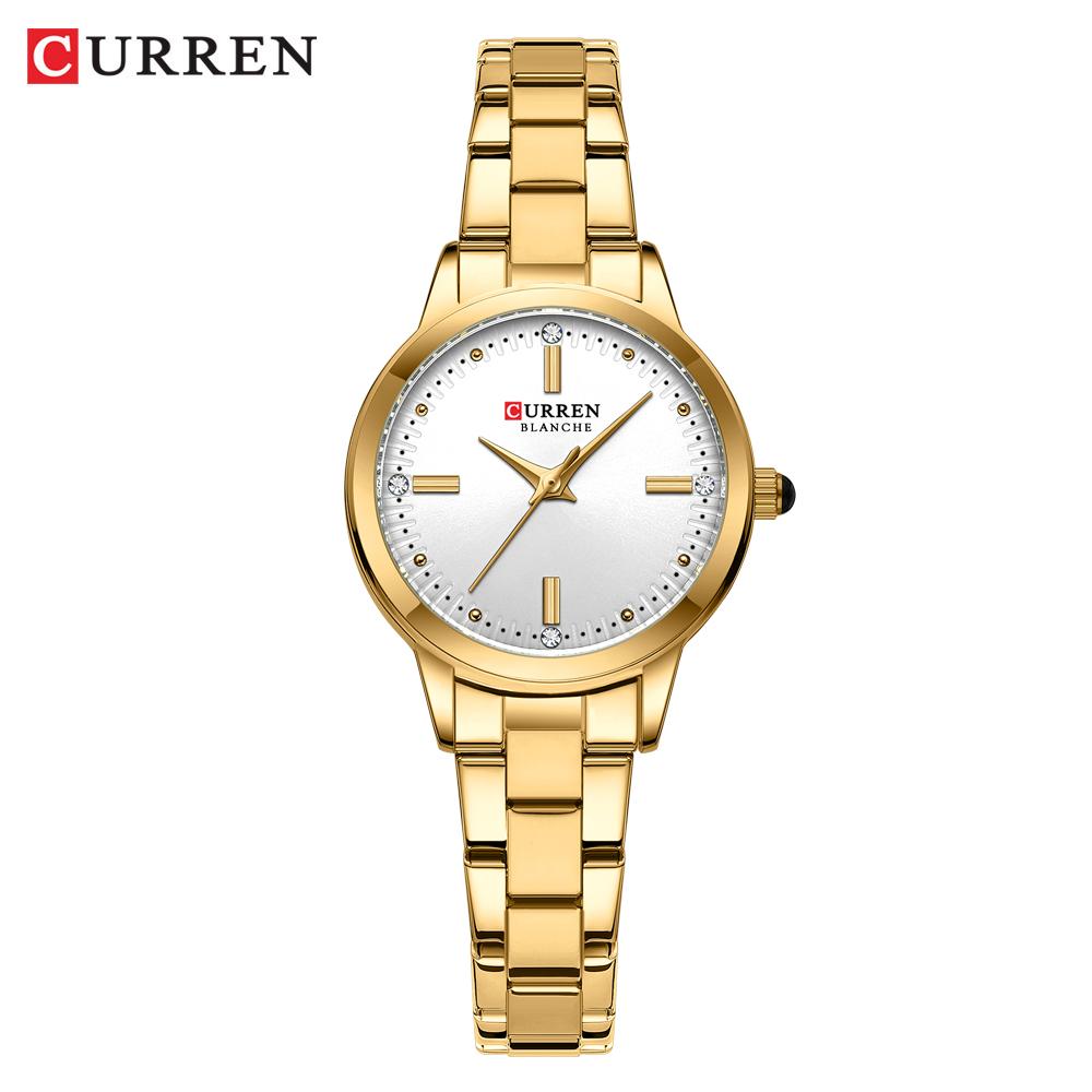 CURREN Women's Watches Elegant Fashion Original Quartz Watch for Laides Waterproof Stainless Steel Simple Luxury Daily Wear