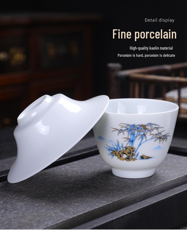 Panda Gaiwan Chinese Porcelain Tea Set - Elegant Gift