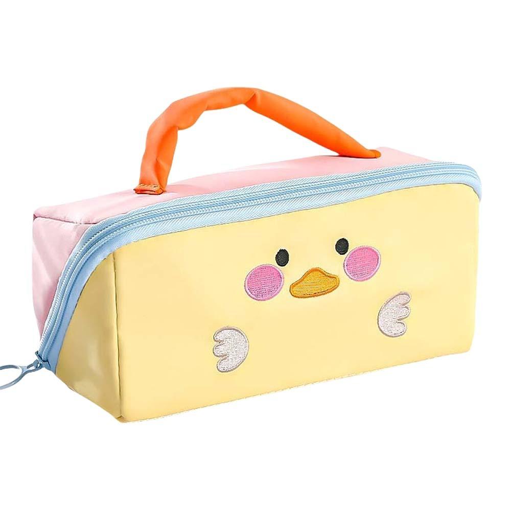 Large Capacity Korean Pencil Bag Duck Rabbit Dinosaur Makeup Bag  Office Supplies