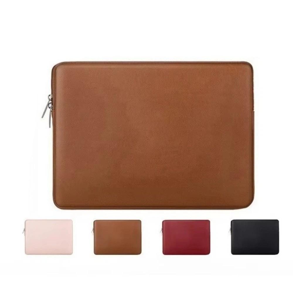 PU Leather Laptop Bag Anti Fall Laptop Protection Cover Simple Laptop Pouch Storage Tablet