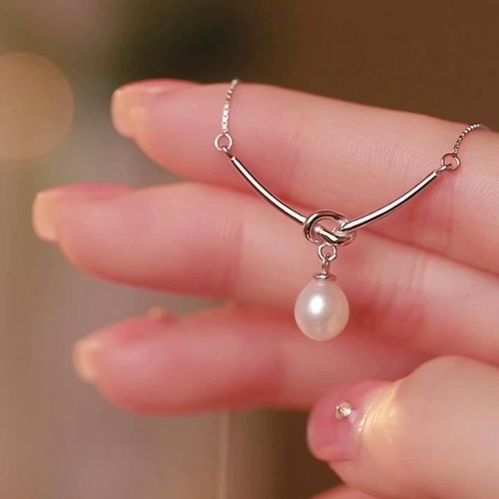 Canghai Bead Necklace Women's Simple Versatile Clavicle Chain Freshwater Pearl Necklace