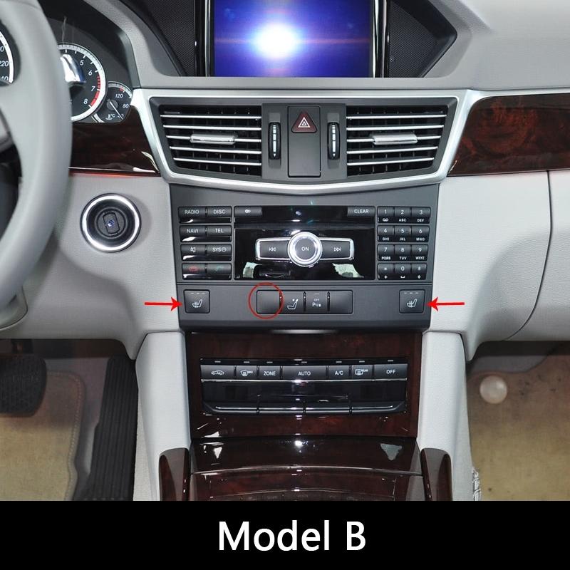 Car Center Console CD Panel Multimedia Buttons Cover Stickers For Mercedes Benz E Class W212 2010-13 Interior Accessories Decals