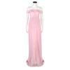 Kleid für Schwangere, einfarbig, Schlitz vorne, schulterfrei, bodenlang, schwangere Prinzessin, Foto-Requisiten