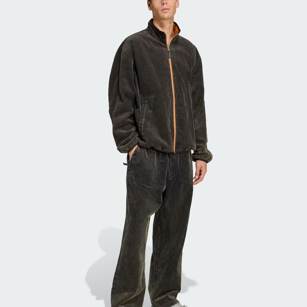 Adidas Equipment Series FW25 Reversible Corduroy Loose Fit Stand Collar Zip Long Sleeve Jacket Men jackets JV6186
